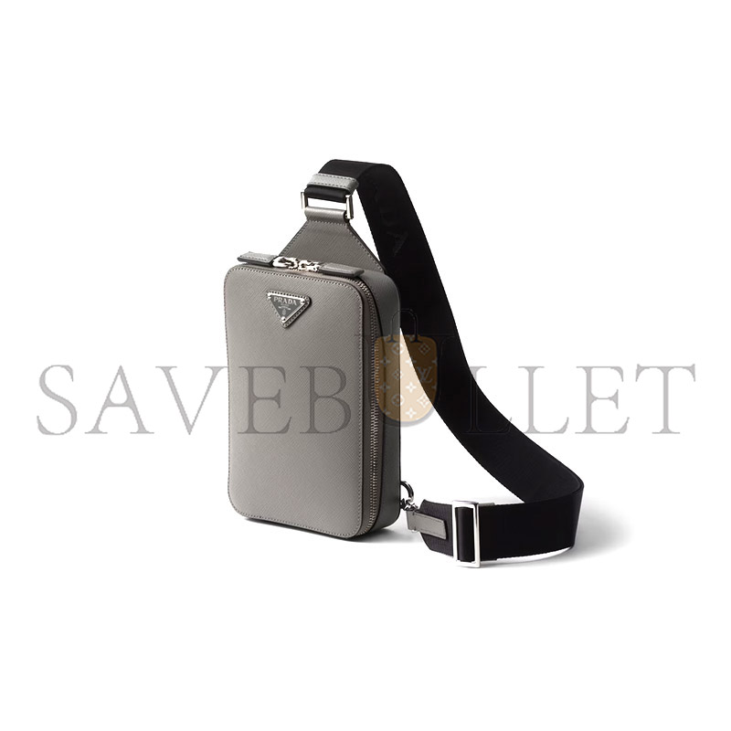 PRADA BRIQUE SAFFIANO LEATHER BAG 2VZ106 (20*14*4cm)